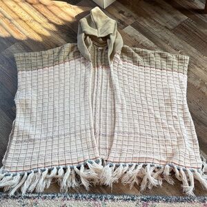 Cozy Cream Hooded Poncho